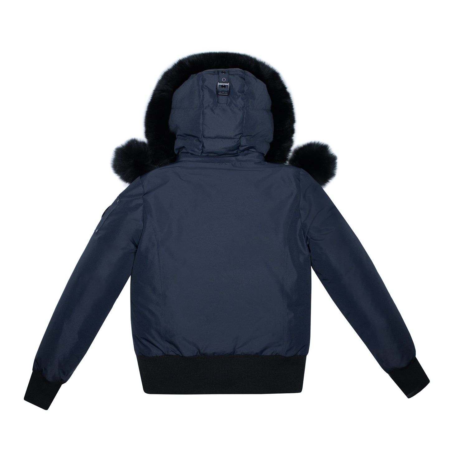 ELLABEE ADELLE CANVAS POM-POM BOMBER BLACK BLUE-FOX 3011