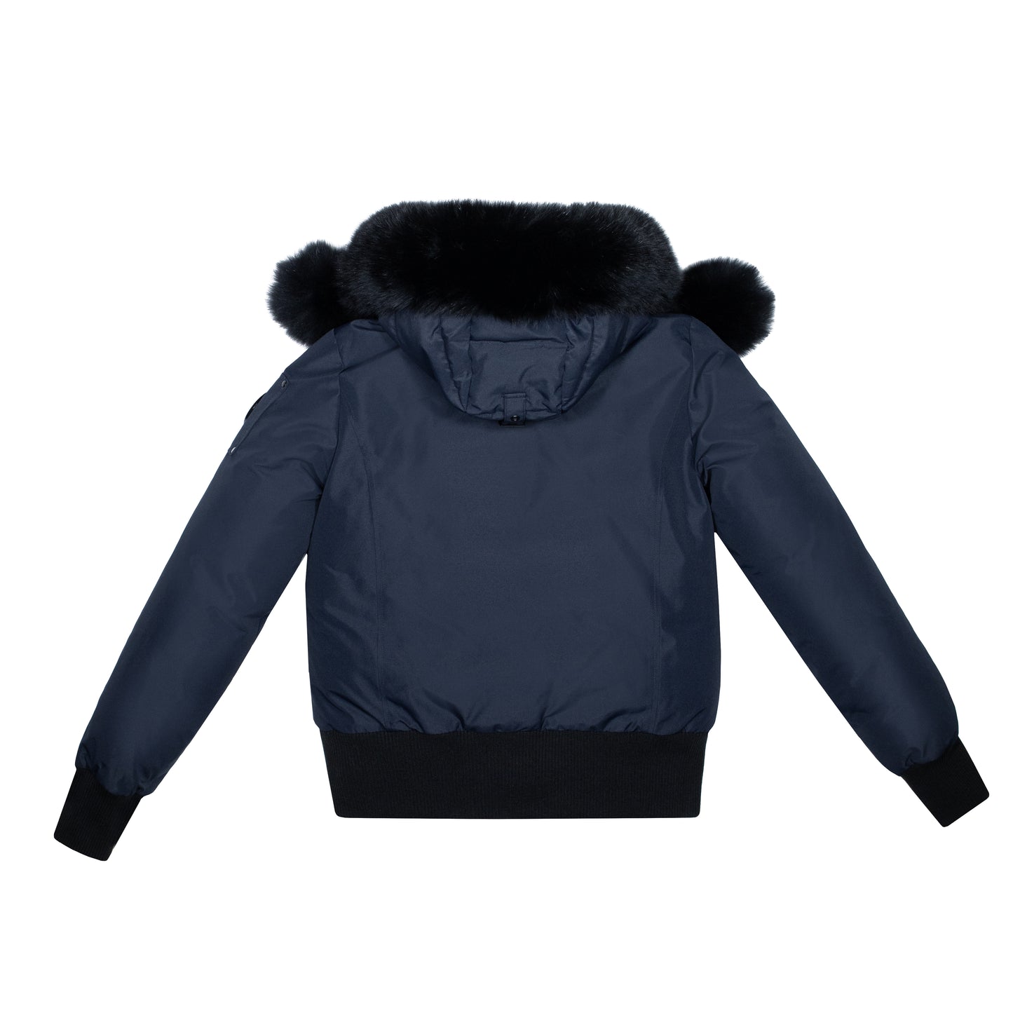 ELLABEE ADELLE CANVAS POM-POM BOMBER BLACK BLUE-FOX 3011