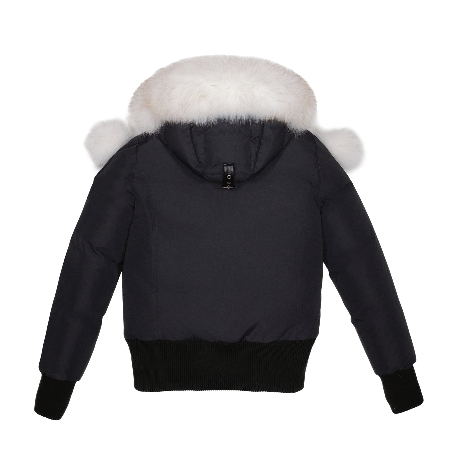 ELLABEE ADELLE CANVAS POM-POM BOMBER BLACK BLUE-FOX 3011