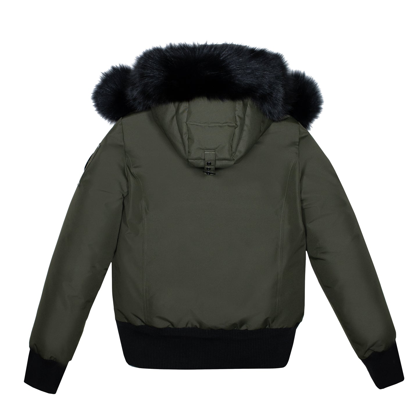 ELLABEE ADELLE CANVAS POM-POM BOMBER BLACK BLUE-FOX 3011